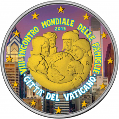 Vatican City 2 Euro 2015 - World Meeting Of Families 2015 Philadephia coloured