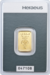 Gold bar Au999,9 Heraeus - 5g