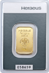 Gold bar Au999,9 Heraeus - 10g
