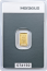 Gold bar Au999,9 Heraeus - 1g