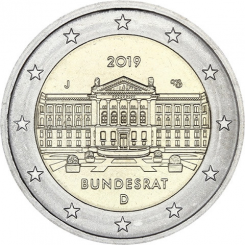 Germany 2 Euro 2019 - The 70th anniv. Bundesrat J - COIN ROLL