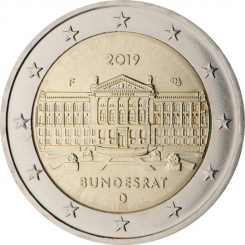 Germany 2 Euro 2019 - The 70th anniv. Bundesrat F - COIN ROLL