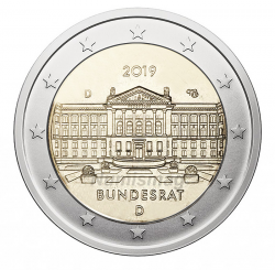 Germany 2 Euro 2019 - The 70th anniv. Bundesrat D - COIN ROLL
