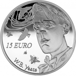 Ireland 15 Euro 2015 - 150th Anniversary of the Birth of W B Yeats Silver proof coin