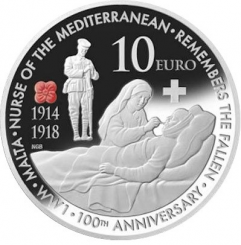 Malta 10 Euro 2014 - 100th anniversary of the First World War Silver proof coin