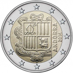 Andorra 2 Euro 2014 - circulation coin - COIN ROLL