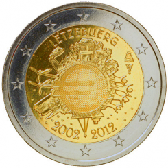 Luxembourg  2 Euro 2012 - 10 years of euro banknotes and coins - COIN ROLLS