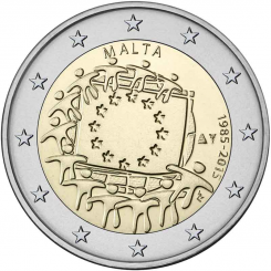 Malta 2 Euro 2015 - 30th anniversary of the EU flag - COIN ROLL