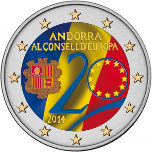 Andorra 2 Euro 2014 - 20 years in the Council of Europe