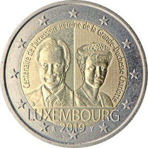 Luxembourg 2 Euro 2019 - 100th aniv. Charlotte
