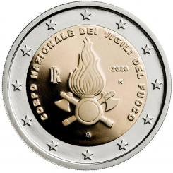 Italy 2 Euro 2020 - National Firefighters Corps - COIN ROLL