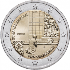 Germany 2 euro 2020 - The 50th anniversary of Willy Brandt’s Kniefall von Warschau J - COIN ROLL