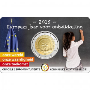 Belgium 2 Euro 2015 - The European Year for Development coincard NL version