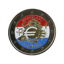 Netherlands 2 Euro 2012 - 10 Years of Euro coins and banknotes coloured