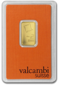 Gold bar Au999.9 Valcambi - 5g