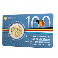 Belgium 2 euro 2021 - The 100th anniversary of the founding of the Belgian-Luxembourg Economic Union (BLEU) coincard NL