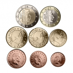 Luxembourg 2021 - Euro coin set 1c - 2€