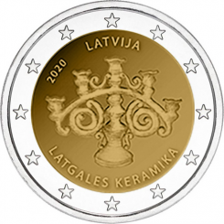 Latvia 2 euro 2020 - Latgalian Ceramics - COIN ROLL