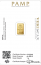 Gold bar Au999.9 PAMP - 1 g