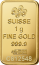 Gold bar Au999.9 PAMP - 1 g