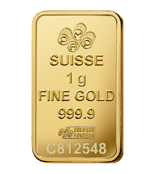 Gold bar Au999.9 PAMP - 1 g