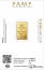 Gold bar Au999.9 PAMP - 5 g