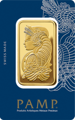 Gold bar Au999.9 PAMP - 100 g