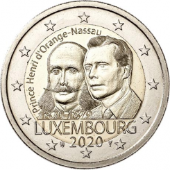 Luxembourg 2 Euro 2020 - 200th Anniversary of the Birth of Prince Henry - COIN ROLL