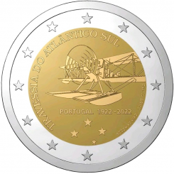 Portugal 2 euro 2022 - 100th anniversary of the first crossing of the South Atlantic by plane - COIN ROLL