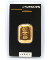 Gold bar Au999.9 Argor-Heraeus - 50 g cast bar