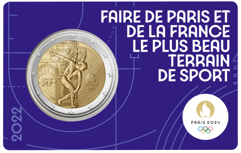 France 2 Euro 2022 - Olympic 2024 coincard PURPLE