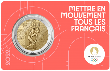 France 2 Euro 2022 - Olympic 2024 coincard RED