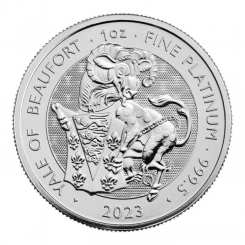 Great Britain 2023 - The Royal Tudor Beasts - Yale of Beaufort Pt999.5 1oz BU