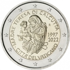 Vatican City 2 euro 2022 - 25th Anniversary of the death of Mother Teresa of Calcutta