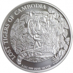 Cambodia 2023 - Lost Tigers of Cambodia Ag999 1 oz BU