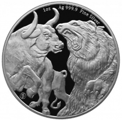 Republic of Tchad 2023 - Bull & Bear Ag999.9 1 oz BU