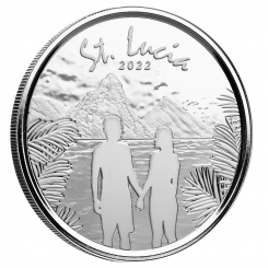 St. Lucia 2022 - EC8 - Couple Ag999 1 oz BU