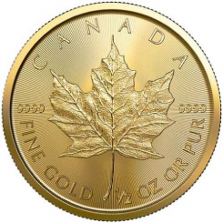 Canada 2023 - Maple Leaf Au999.9 1/2oz BU