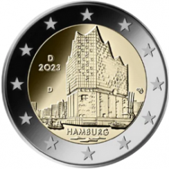 Germany 2 euro 2023 - Hamburg Elbphilharmonie - D - COIN ROLL