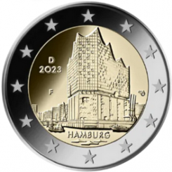 Germany 2 euro 2023 - Hamburg Elbphilharmonie - F - COIN ROLL