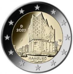 Germany 2 euro 2023 - Hamburg Elbphilharmonie - J - COIN ROLL