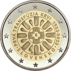 Slovakia 2 euro 2023 - The first blood transfusion - COIN ROLL
