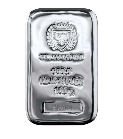 Germania Mint Silver Cast Bar 100 g