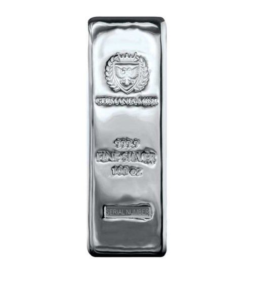 Silver bar Ag999.9 Germania Mint - 100 oz cast bar