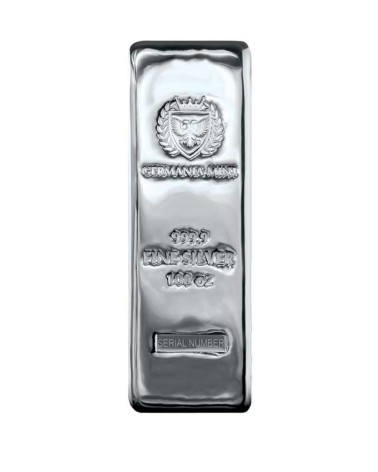 Silver bar Ag999.9 Germania Mint - 100 oz cast bar