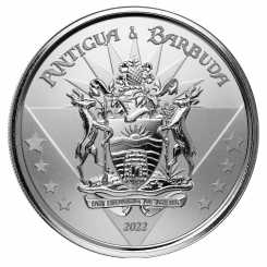 Eastern Caribbean 2022 - Antigua EC8 - Barbuda Coat of Arms Ag999 1 oz Proof-like