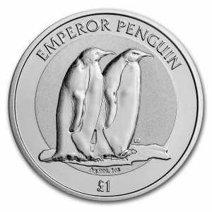British Antarctic Territiry 2023 - Penguins - Emperor Penguin Ag999 1 oz BU
