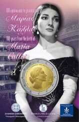 Greece 2 euro 2023 - Maria Callas - coincard