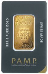 Gold bar Au999.9 PAMP Suisse - 31,1 g