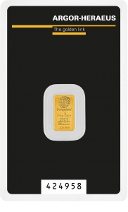 Gold bar Au999,9 Heraeus - 1g